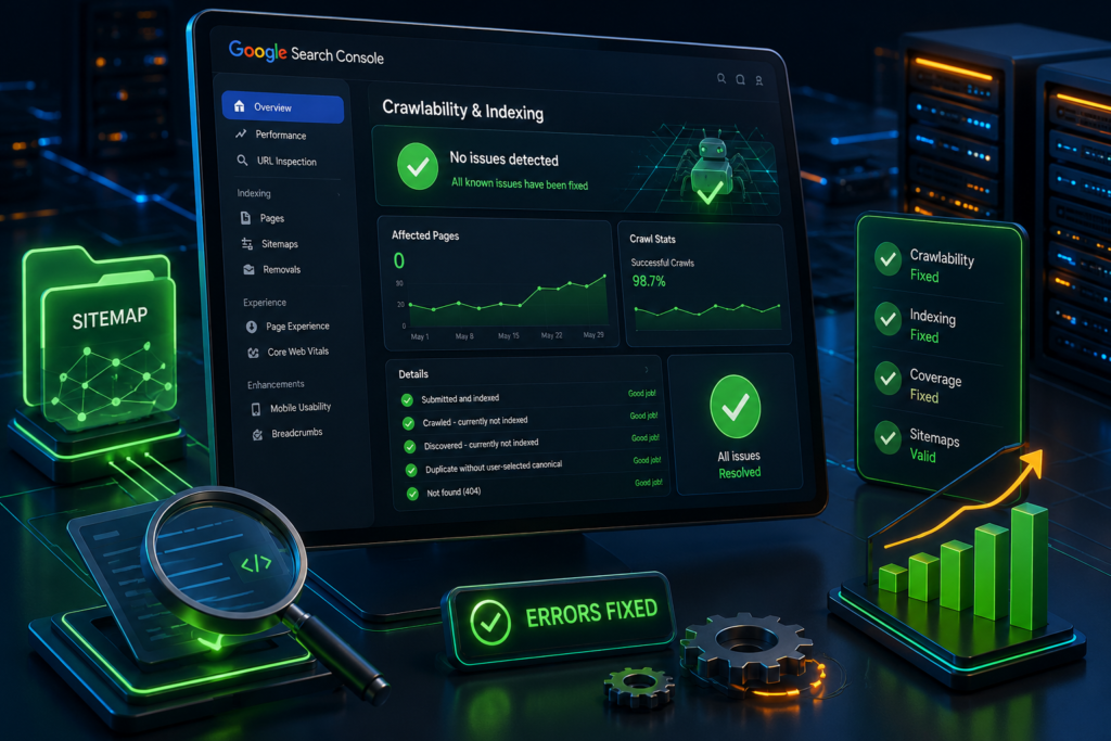 Fast Fixes for Google Search Console Crawlability & Indexing Errors