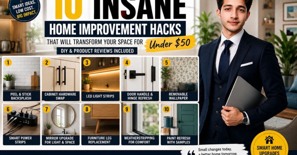 10 Insane Home Improvement Hacks That Will Transform Your Space for Under $50 (DIY & Product Reviews Included)