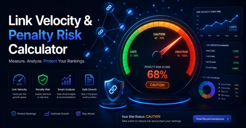 Link Velocity & Penalty Risk Calculator: Avoid Google Spam Penalties