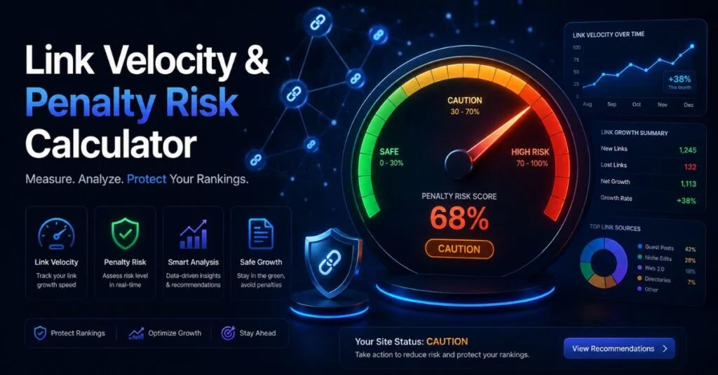 Link Velocity & Penalty Risk Calculator: Avoid Google Spam Penalties